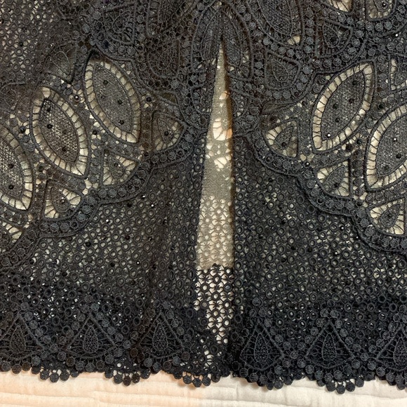 JOVANI Women’s Elegant Lace Beaded Midi Dress 4 Black - Picture 7 of 15